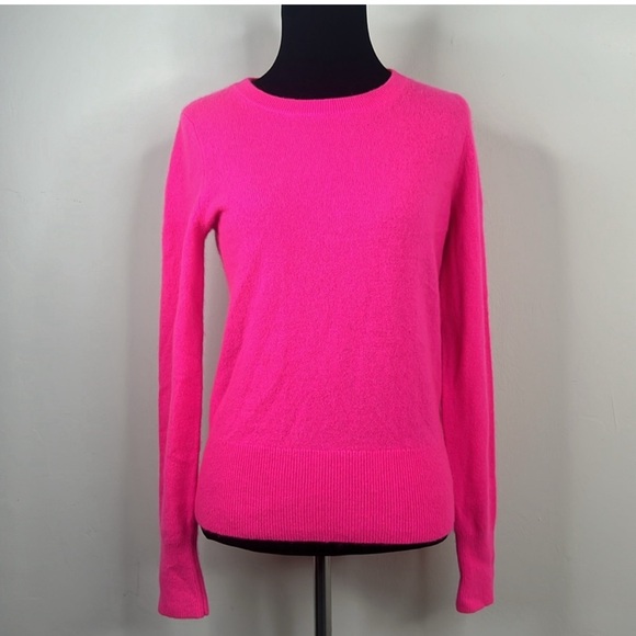 WHITE + WARREN Pink Essential Cashmere Crewneck XS - Picture 7 of 9